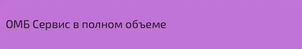 ОМБ Сервис в полном объеме